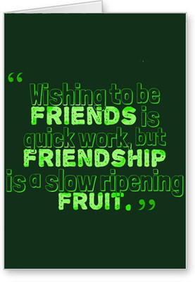 

Lolprint Text Quote Friendship Day Greeting Card(Multicolor, Pack of 1)