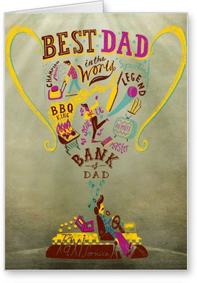 

Lolprint Best DAD Trophy Fathers Day Greeting Card(Multicolor, Pack of 1)