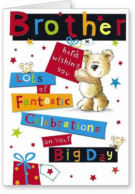 

Lolprint Happy Birthday Brother Greeting Card(Multicolor, Pack of 1)