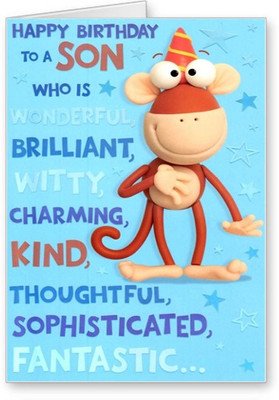 

Lolprint Happy Birthday To A Son Greeting Card(Multicolor, Pack of 1)