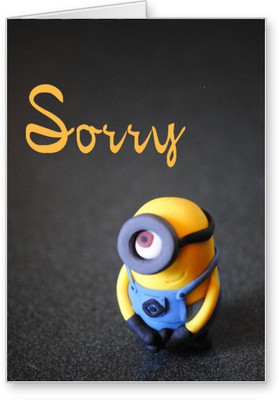

Lolprint Minion Sorry Greeting Card(Multicolor, Pack of 1)