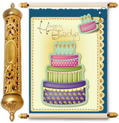 

Lolprint Gold Birthday Gift Scroll Greeting Card(Multicolor, Pack of 1)