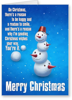 

Lolprint Merry Christmas Greeting Card(Multicolor, Pack of 1)