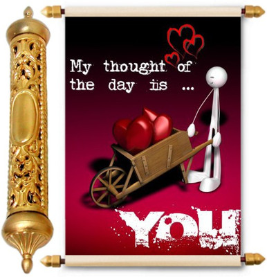 

Lolprint Gold Love Scroll Greeting Card(Multicolor, Pack of 1)