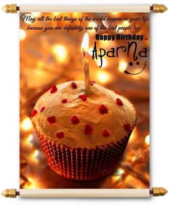 

Lolprint Happy Birthday Aparna Scroll Greeting Card(Multicolor, Pack of 1)