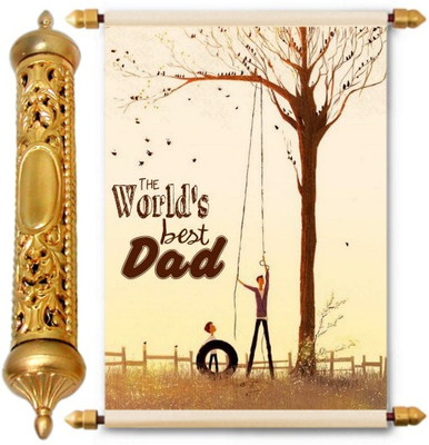 

Lolprint Gold Fathers Day Gift Scroll Greeting Card(Multicolor, Pack of 1)