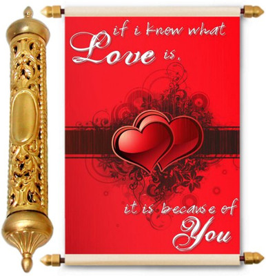 

Lolprint Gold Love Scroll Greeting Card(Multicolor, Pack of 1)