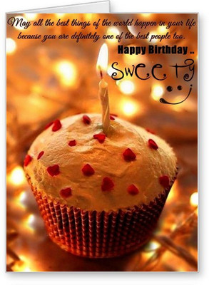 

Lolprint Happy Birthday Sweety Greeting Card(Multicolor, Pack of 1)