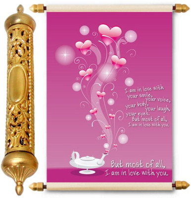 

Lolprint Gold Love Scroll Greeting Card(Multicolor, Pack of 1)