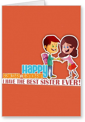 

Lolprint Best Sister Ever Raksha Bandhan Greeting Card(Multicolor, Pack of 1)