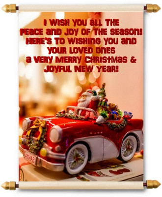 

Lolprint Christmas and New Year Scroll Greeting Card(Multicolor, Pack of 1)