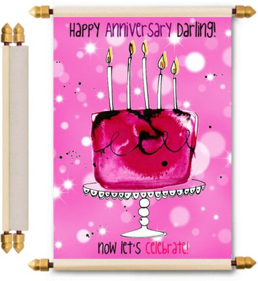 

Lolprint Anniversary Scroll Greeting Card(Multicolor, Pack of 1)