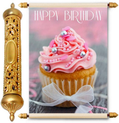 

Lolprint Gold Birthday Gift Scroll Greeting Card(Multicolor, Pack of 1)