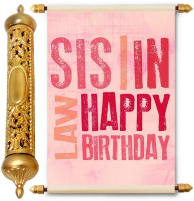 

Lolprint Gold Birthday Gift Scroll Greeting Card(Multicolor, Pack of 1)