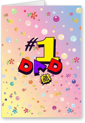 

Lolprint No. 1 Dad Fathers Day Greeting Card(Multicolor, Pack of 1)