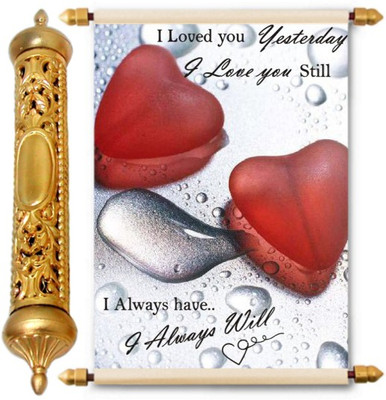 

Lolprint Gold Love Scroll Greeting Card(Multicolor, Pack of 1)