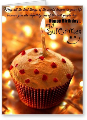 

Lolprint Happy Birthday Superman Greeting Card(Multicolor, Pack of 1)