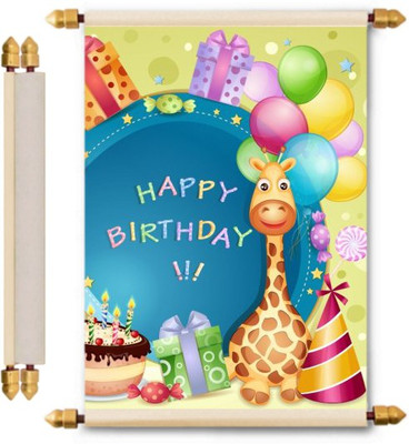 

Lolprint Birthday Scroll Greeting Card(Multicolor, Pack of 1)