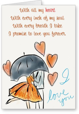 

Lolprint Promise to Love You Forever Greeting Card(Multicolor, Pack of 1)