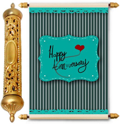 

Lolprint Gold Anniversary Gift Scroll Greeting Card(Multicolor, Pack of 1)