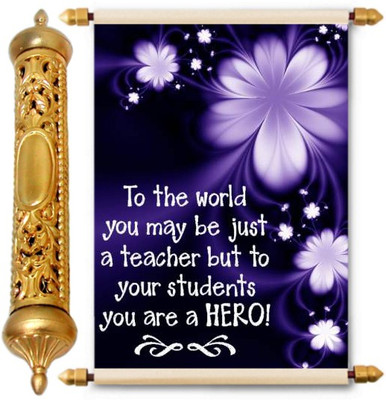 

Lolprint Gold Teachers Day Gift Scroll Greeting Card(Multicolor, Pack of 1)