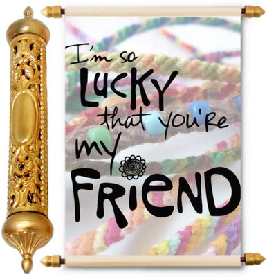 

Lolprint Gold Friendship Day Gift Scroll Greeting Card(Multicolor, Pack of 1)