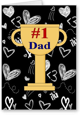 

Lolprint No. 1 DAD Trophy Father's Day Greeting Card(Multicolor, Pack of 1)