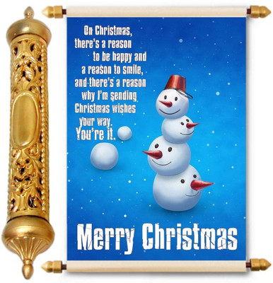 

Lolprint Merry Christmas Gold Scroll Greeting Card(Multicolor, Pack of 1)