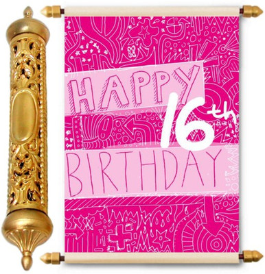 

Lolprint Gold Birthday Gift Scroll Greeting Card(Multicolor, Pack of 1)