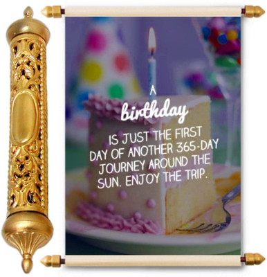 

Lolprint Gold Birthday Gift Scroll Greeting Card(Multicolor, Pack of 1)