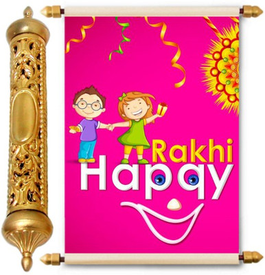 

Lolprint Gold Rakhi Gift Scroll Greeting Card(Multicolor, Pack of 1)