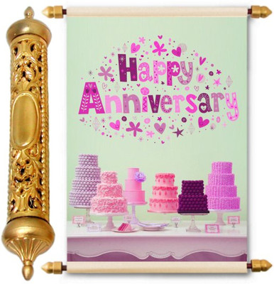 

Lolprint Gold Anniversary Gift Scroll Greeting Card(Multicolor, Pack of 1)