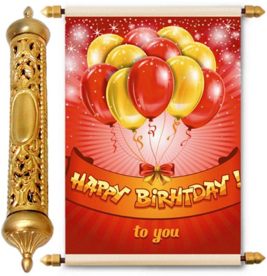 

Lolprint Gold Birthday Gift Scroll Greeting Card(Multicolor, Pack of 1)