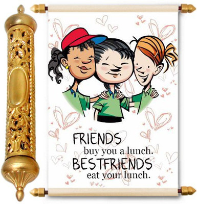 

Lolprint Gold Friendship Day Gift Scroll Greeting Card(Multicolor, Pack of 1)