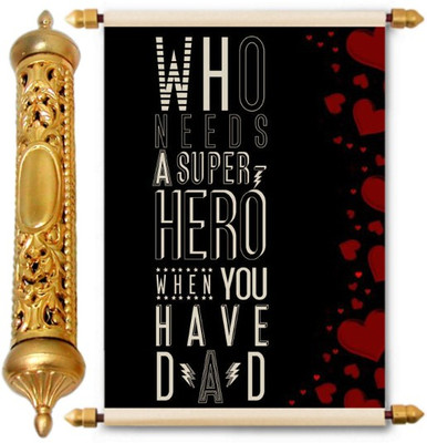 

Lolprint Gold Fathers Day Gift Scroll Greeting Card(Multicolor, Pack of 1)