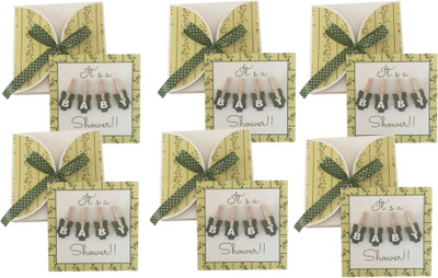 

Crack of Dawn Crafts Invitation Card(Green, Pack of 6)