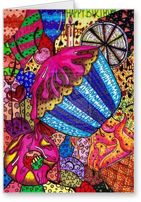 

Lolprint Happy Birthday Art Greeting Card(Multicolor, Pack of 1)