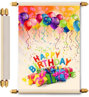

Lolprint Birthday Scroll Greeting Card(Multicolor, Pack of 1)