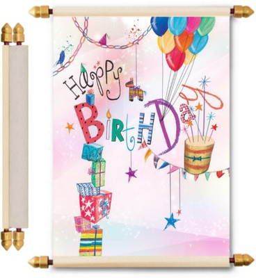 

Lolprint Birthday Scroll Greeting Card(Multicolor, Pack of 1)