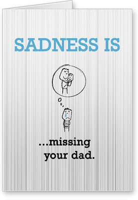 

Lolprint Miss You DAD Fathers Day Greeting Card(Multicolor, Pack of 1)