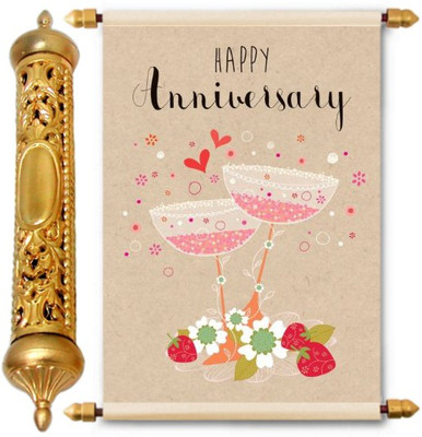 

Lolprint Gold Anniversary Gift Scroll Greeting Card(Multicolor, Pack of 1)
