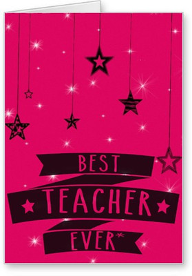 

Lolprint Best Teacher Ever Greeting Card(Multicolor, Pack of 1)