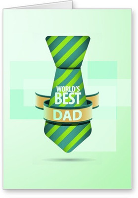 

Lolprint World's Best DAD Fathers Day Greeting Card(Multicolor, Pack of 1)