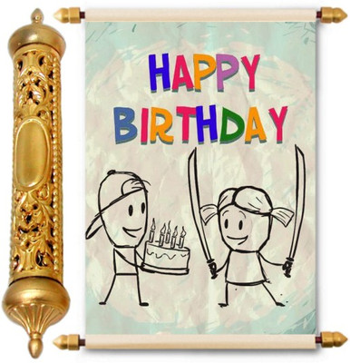

Lolprint Gold Birthday Gift Scroll Greeting Card(Multicolor, Pack of 1)