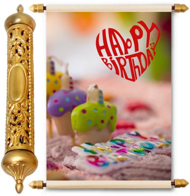 

Lolprint Gold Birthday Gift Scroll Greeting Card(Multicolor, Pack of 1)