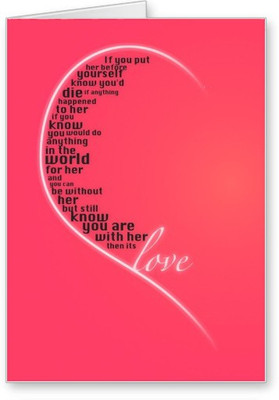 

Lolprint Text Love Greeting Card(Multicolor, Pack of 1)