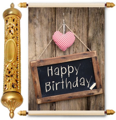 

Lolprint Gold Birthday Gift Scroll Greeting Card(Multicolor, Pack of 1)