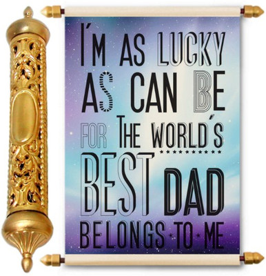 

Lolprint Gold Fathers Day Gift Scroll Greeting Card(Multicolor, Pack of 1)