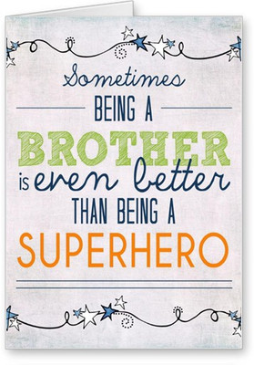 

Lolprint Being a Brother Rakhi Greeting Card(Multicolor, Pack of 1)