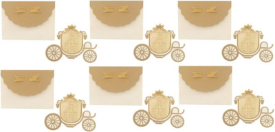 

Crack of Dawn Crafts Invitation Card(Gold, Pack of 6)
